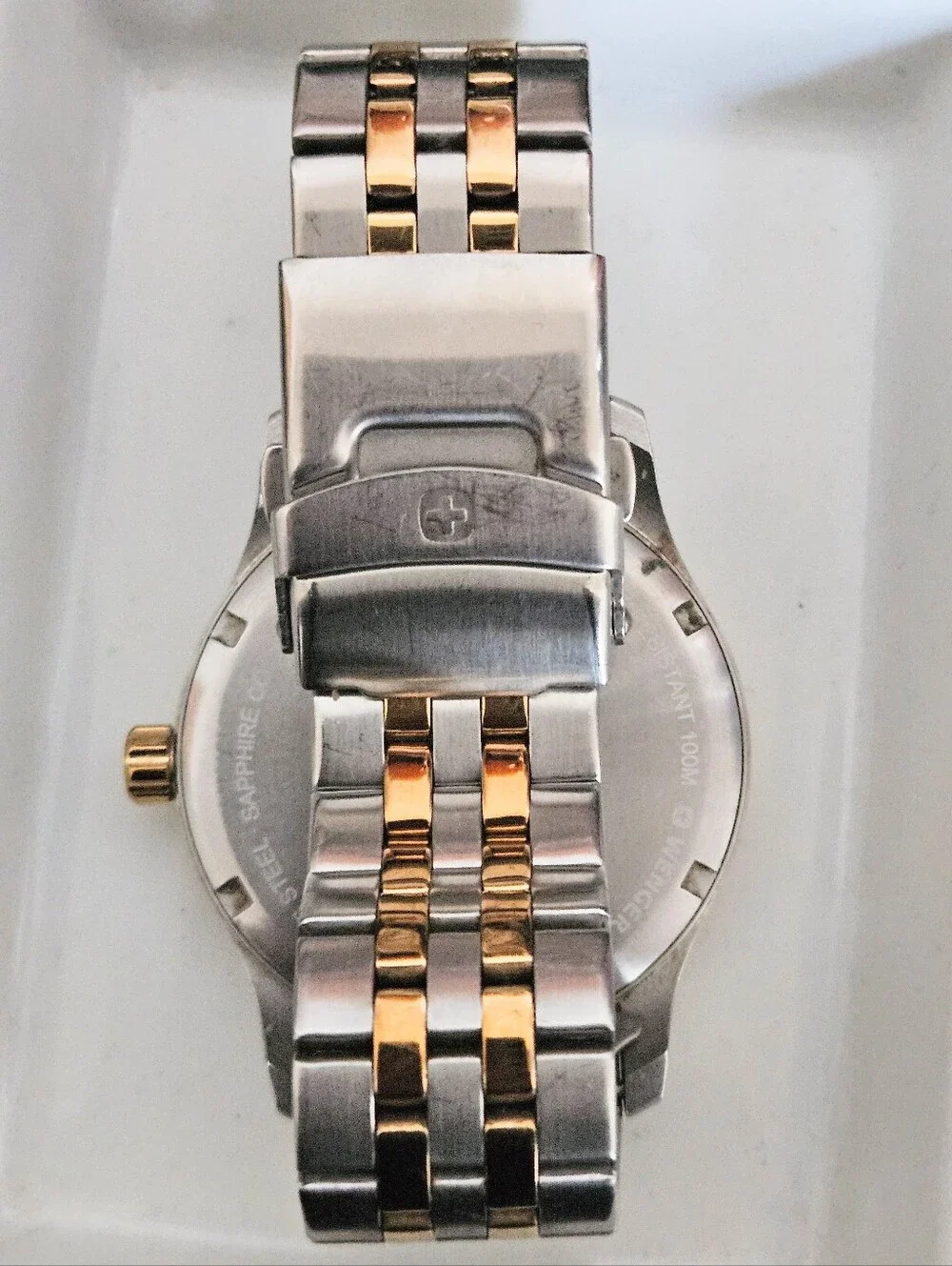 WENGER SWISS MILITARY TWO-TONE STAINLESS STEEL WATCH